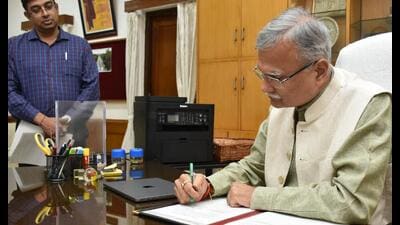 Prof Ajit Kumar Chaturvedi on August 1 took over as the 29th vice chancellor of the Banaras Hindu University. (HT photo)