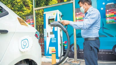 The UT aims to ensure that by 2025-26, 18 out of every 100 new vehicles sold in Chandigarh is electric. It hopes that the upcoming festive season, especially Diwali, when vehicle purchases see a spike, and the revised subsidies may drive it closer to its target. (Shutterstock)