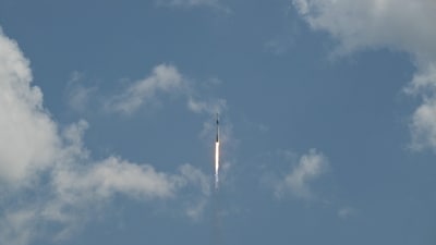 The SpaceX Falcon 9 rocket soared into the sky on August 1, carrying the Crew Dragon capsule Endeavour and the Crew-11 mission to the International Space Station. (Photo by Chandan Khanna / AFP) (AFP) The SpaceX Falcon 9 rocket soared into the sky on August 1, carrying the Crew Dragon capsule Endeavour and the Crew-11 mission to the International Space Station. (Photo by Chandan Khanna / AFP) (AFP)