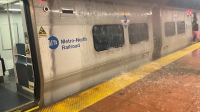 Heavy rainfall in New York City led to flooded streets and stranded commuters, with videos capturing the chaos. Chantal McLaughlin/via REUTERS (Chantal McLaughlin via REUTERS)