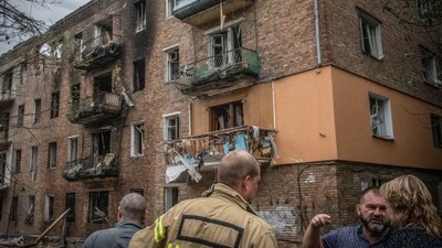 The Thursday strike on Kyiv involved explosive drones and cruise missiles. The Thursday strike on Kyiv involved explosive drones and cruise missiles.