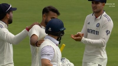 KL Rahul stopping Akash Deep KL Rahul stopping Akash Deep