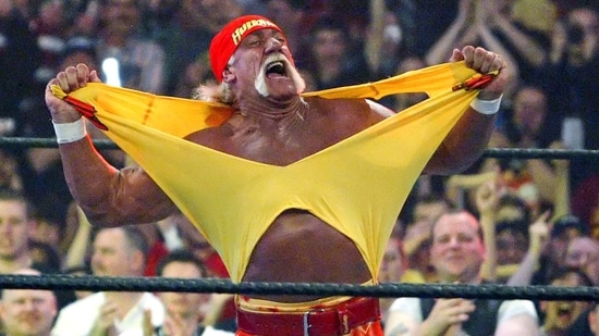 Hulk Hogan was the main draw for the first WrestleMania in 1985 and was a WWE fixture for years (AP)