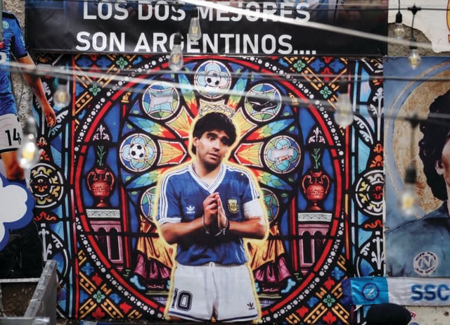 Fans of late Argentinian footballer Maradona set up a church in his honour. Bit much. Fans of late Argentinian footballer Maradona set up a church in his honour. Bit much.