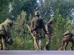 An encounter broke out between security forces and terrorists in Jammu and Kashmir’s Kulgam district on Friday, police said. (HT File)