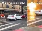 The video of a manhole exploding in Brooklyn was initially posted on the Citizen app. 