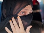 Indian citizen cries as she cant accompany her children who have Pakistan passports as they prepare to leave India after India revoked visas issued to Pakistan citizens at the Attari-Wagah border crossing near Amritsar, India, April 28, 2025.