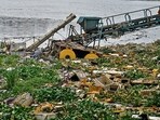 Mumbai, India. June 27, 2025: View of the polluted Mithi River in the BKC and Kurla area of Mumbai. The Mithi River flows through Salsette Island, which is part of the city of Mumbai. Mumbai, India. June 27, 2025. (Photo by Raju Shinde/HT Photo) (Raju Shinde) Mumbai, India. June 27, 2025: View of the polluted Mithi River in the BKC and Kurla area of Mumbai. The Mithi River flows through Salsette Island, which is part of the city of Mumbai. Mumbai, India. June 27, 2025. (Photo by Raju Shinde/HT Photo) (Raju Shinde)