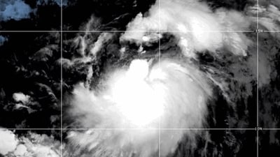 Tropical Storm Gil briefly strengthened into a hurricane before being downgraded. (AP) Tropical Storm Gil briefly strengthened into a hurricane before being downgraded. (AP)
