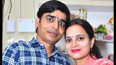 Accused Ravishankar Jatav with his wife Sapna (Sourced)
