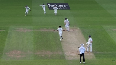 England reached 50/1 at Stumps in their chase of 374, as Mohammed Siraj removed Zak Crawley in the final ball of Day 3 for 14 off 36 balls. (Action Images via Reuters)