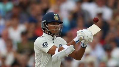 Yashasvi Jaiswal slams his 6th century. (Action Images via Reuters)