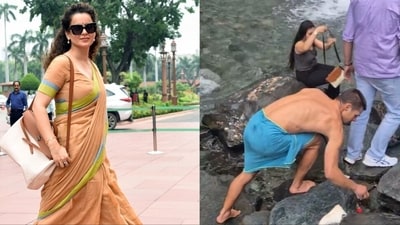 Kangana Ranaut isn't happy about a foreigner cleaning litter in Himachal Pradesh. Kangana Ranaut isn't happy about a foreigner cleaning litter in Himachal Pradesh.