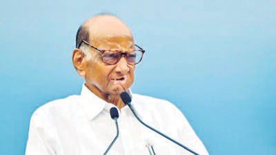 Mumbai. May 16 (ANI): Nationalist Congress Party-Sharadchandra Pawar (NCP-SP) Chief Sharad Pawar addresses the gathering at the naming ceremony of the stand after his name, at Wankhede Stadium in Mumbai on Friday. (ANI Photo) (Sharad Pawar X) Mumbai. May 16 (ANI): Nationalist Congress Party-Sharadchandra Pawar (NCP-SP) Chief Sharad Pawar addresses the gathering at the naming ceremony of the stand after his name, at Wankhede Stadium in Mumbai on Friday. (ANI Photo) (Sharad Pawar X)