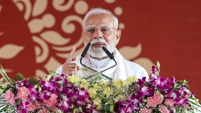 Prime Minister Narendra Modi addresses a public meeting, in Varanasi. (PMO) Prime Minister Narendra Modi addresses a public meeting, in Varanasi. (PMO)