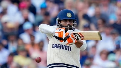 Ravindra Jadeja also made a noteworthy contribution of 53 off 77 balls. (PTI) Ravindra Jadeja also made a noteworthy contribution of 53 off 77 balls. (PTI)