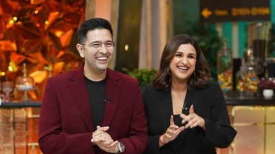 Raghav Chadha and Parineeti Chopra grace The Great Indian Kapil Show. Raghav Chadha and Parineeti Chopra grace The Great Indian Kapil Show.
