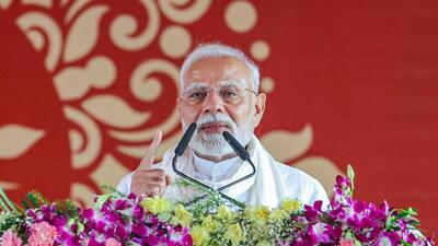 Prime Minister Narendra Modi addresses a gathering in Varanasi. (ANI PHOTO) Prime Minister Narendra Modi addresses a gathering in Varanasi. (ANI PHOTO)