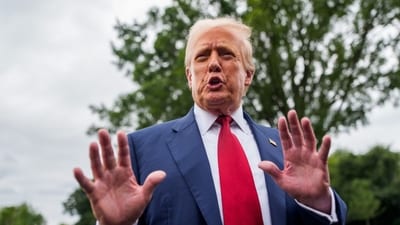 US President Donald Trump said he ordered repositioning of US nuclear submarines in response to 'provocative' remarks by former Russian President Dmitry Medvedev. (Bloomberg) US President Donald Trump said he ordered repositioning of US nuclear submarines in response to 'provocative' remarks by former Russian President Dmitry Medvedev. (Bloomberg)
