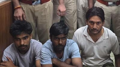 The accused in police custody. (HT Photo) The accused in police custody. (HT Photo)