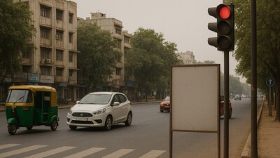 Visuals of such posters being put up on the streets went viral on Saturday, with claims that they were sponsored by the Ahmedabad traffic police. (Made using AI/Representative) Visuals of such posters being put up on the streets went viral on Saturday, with claims that they were sponsored by the Ahmedabad traffic police. (Made using AI/Representative)