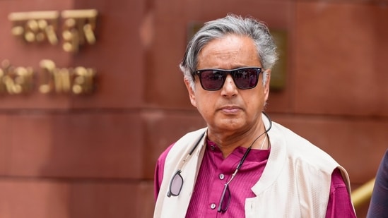 Congress MP Shashi Tharoor during the Monsoon session of Parliament, in New Delhi. (PTI File)