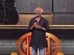 Rajinikanth at his upcoming film Coolie's audio launch.