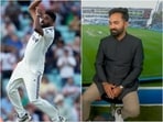 Dinesh Karthik watches as Siraj picks Crawley's wicket Dinesh Karthik watches as Siraj picks Crawley's wicket