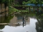 Mumbai, India. June 30, 2025: View of the polluted Mithi River at the Powai area of Mumbai. The Mithi River flows through Salsette Island, which is part of the city of Mumbai. Mumbai, India. June 3, 2025. (Photo by Raju Shinde/HT Photo) (Raju Shinde) Mumbai, India. June 30, 2025: View of the polluted Mithi River at the Powai area of Mumbai. The Mithi River flows through Salsette Island, which is part of the city of Mumbai. Mumbai, India. June 3, 2025. (Photo by Raju Shinde/HT Photo) (Raju Shinde)