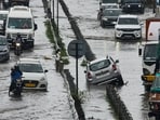 Gurugram: Commuters wade through a waterlogged Delhi-Gurugram expresssway after heavy rainfall, in Gurugram, Thursday, July 31, 2025. Gurugram: Commuters wade through a waterlogged Delhi-Gurugram expresssway after heavy rainfall, in Gurugram, Thursday, July 31, 2025.