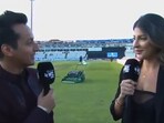 Harshit Tomar (L) talks to Karishma Kotak after WCL Final