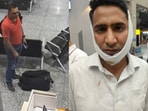 The incident occurred at Srinagar Airport last week, when the officer (L) assaulted four SpiceJet staffers, leaving them with a spinal fracture and injuries to the jaw.
