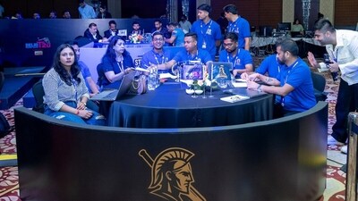 Outer Delhi Warriors get going during the auction. 