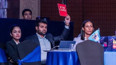 A team uses the RTM card during the DPL 2025 auction. 