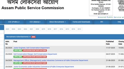 APSC Recruitment 2025: Apply open for 18 posts of Junior Engineer. The last date to apply is August 15, 2025. APSC Recruitment 2025: Apply open for 18 posts of Junior Engineer. The last date to apply is August 15, 2025.