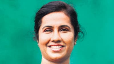BJP minister Meghana Bordikar. BJP minister Meghana Bordikar.