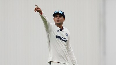 India's Shubman Gill reacts (Action Images via Reuters)