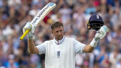 England's Joe Root celebrates his century during the fourth day of the fifth Test match between India and England, at The Oval. (PTI) England's Joe Root celebrates his century during the fourth day of the fifth Test match between India and England, at The Oval. (PTI)