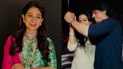 Juhi Chawla pens note on congratulate Shah Rukh Khan on his National Award win. Juhi Chawla pens note on congratulate Shah Rukh Khan on his National Award win.
