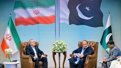 During Iranian President Pezeshkian’s visit, Pakistan and Iran pledged to raise trade to $8B, expand regional links, and strengthen ties in energy, logistics, and services. (AFP) During Iranian President Pezeshkian’s visit, Pakistan and Iran pledged to raise trade to $8B, expand regional links, and strengthen ties in energy, logistics, and services. (AFP)
