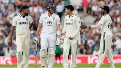 England were 339-6 when play was abandoned, with the hosts now needing a further 35 runs to reach a target of 374 on Monday's final day.&nbsp; (PTI)
