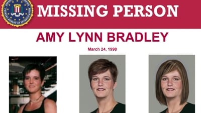 Amy Bradley was partying with her brother the night before she vanished. (X/@FBIWFO) Amy Bradley was partying with her brother the night before she vanished. (X/@FBIWFO)