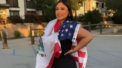Angie the ICE Chaser is a content creator and has a TikTok account with over 170,000 followers. (X/@LongTimeHistory) Angie the ICE Chaser is a content creator and has a TikTok account with over 170,000 followers. (X/@LongTimeHistory)