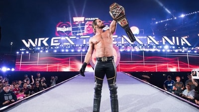 This was Seth Rollins' money in the bank cash-in match. (X/@Fightful) This was Seth Rollins' money in the bank cash-in match. (X/@Fightful)