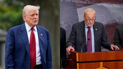 Hours after President Trump told Schumer to "go to hell," the Senate headed for its August recess and failed to reach a deal over Trump's nominations. (AP) Hours after President Trump told Schumer to "go to hell," the Senate headed for its August recess and failed to reach a deal over Trump's nominations. (AP)