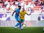 Sandesh Jhingan in action for India.