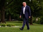 US President Donald Trump walks across the South Lawn upon return to the White House in Washington, DC on August 3, 2025 after spending the weekend at his Bedminster residence. US President Donald Trump walks across the South Lawn upon return to the White House in Washington, DC on August 3, 2025 after spending the weekend at his Bedminster residence.