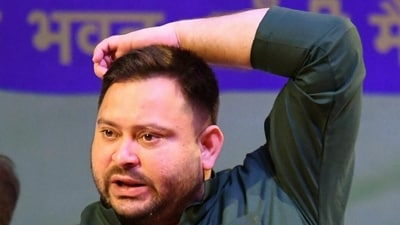 RJD leader Tejashwi Yadav at a function in Patna. (HT File)