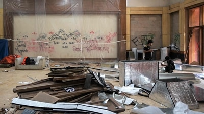 In this photograph, labourers work inside the former official residence of Bangladesh's ousted prime minister Sheikh Hasina in Dhaka. (AFP) In this photograph, labourers work inside the former official residence of Bangladesh's ousted prime minister Sheikh Hasina in Dhaka. (AFP)