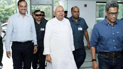 Bihar chief minister Nitish Kumar at the Disaster Management Centre in Sardar Patel Bhawan in Patna, Bihar (HT Photo/Santosh Kumar) Bihar chief minister Nitish Kumar at the Disaster Management Centre in Sardar Patel Bhawan in Patna, Bihar (HT Photo/Santosh Kumar)